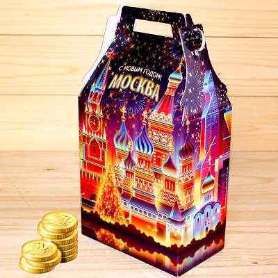 Экономный сладкий новогодний подарок весом 1000 грамм в Долгопрудном