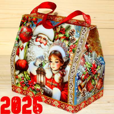 Подарок от Деда Мороза со сладостями детям на Новый Год 2026 в Долгопрудном